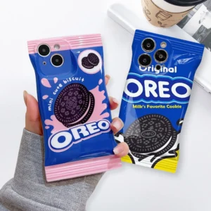 Ốp lưng iPhone vỏ kẹo nền bóng bánh Oreo