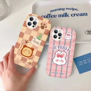 Ốp lưng iPhone nắp trượt tròn bread bear